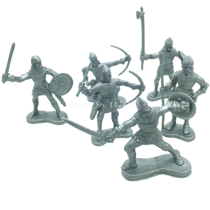 Medieval toy soldiers Knight Military Pieces of Warrior Horse Soldier Models Army for Boys Figures Set describe image