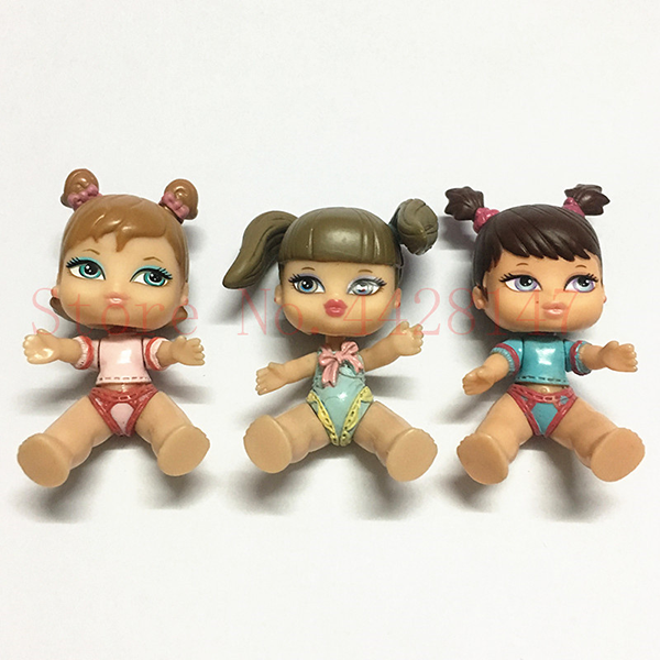 Bratz Babyz Joint Doll Yasmin Original Small Doll Girls Toys 6.5cm 3 PCS describe image