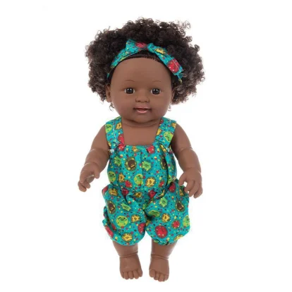 12 inch reborn doll African black doll simulation comfort doll girl toy 12 inch reborn doll African black doll simulation comfort doll girl toy