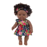 12 inch reborn doll African black doll simulation comfort doll girl toy
