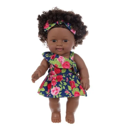 12 inch reborn doll African black doll simulation comfort doll girl toy