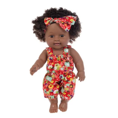 12 inch reborn doll African black doll simulation comfort doll girl toy 12 inch reborn doll African black doll simulation comfort doll girl toy